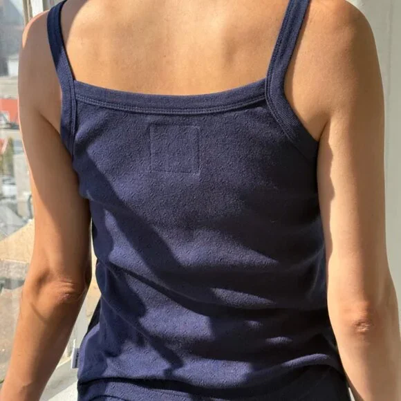 Le Bon Shoppe Pointelle Eve Cami Navy - Picture 4 of 6